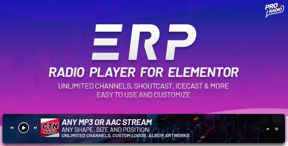 Erplayer v1.0.6 - Radio Player for Elementor