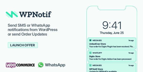 WPNotif v1.8.0.6 - WordPress SMS & WhatsApp Notifications