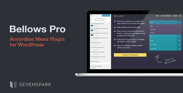 Bellows Pro v1.3 - Accordion Menu Plugin for Wordpress
