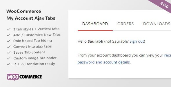 SS WooCommerce Myaccount Ajax Tabs v2.2.0