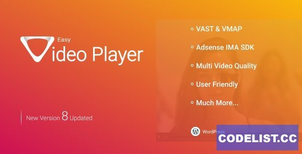 Easy Video Player v8.3 - Wordpress Plugin