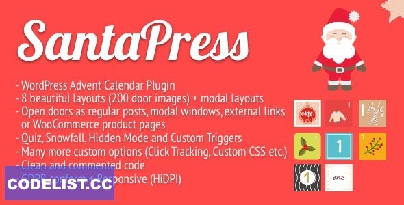 SantaPress v1.6.4 - WordPress Advent Calendar Plugin &amp; Quiz