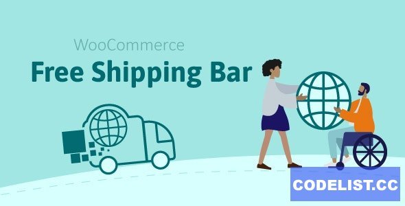 WooCommerce Free Shipping Bar v1.2.6 - Increase Average Order Value