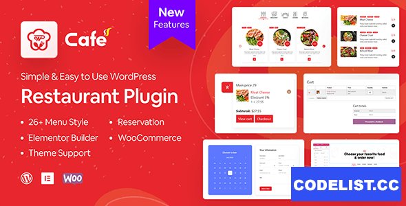 WP Cafe v2.2.10 - Restaurant Reservation, Food Menu & Food Ordering for WooCommerce