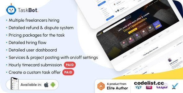 Taskbot v5.3 - A Freelancer Marketplace WordPress Plugin
