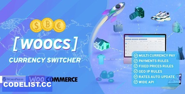 WOOCS v2.3.9.3 - WooCommerce Currency Switcher. Professional multi currency plugin