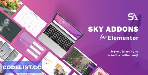Sky Addons v2.2.0 - for Elementor Page Builder WordPress Plugin