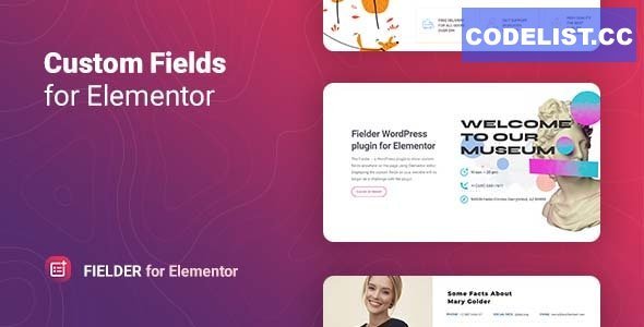 Fielder v1.1.2 - WordPress Custom Fields for Elementor