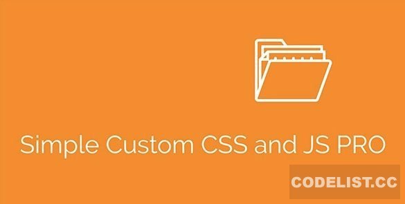 Simple Custom CSS and JS PRO v4.36