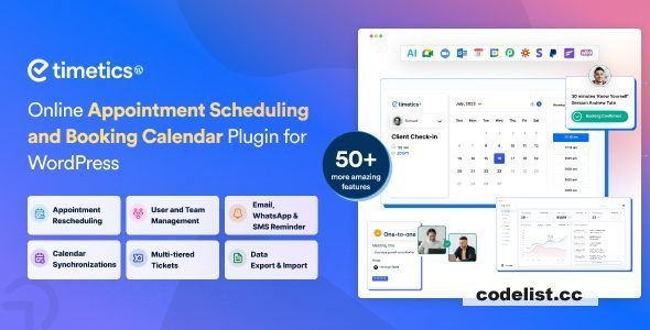 WP Timetics v1.0.30.1 - Appointment Booking WordPress Plugin