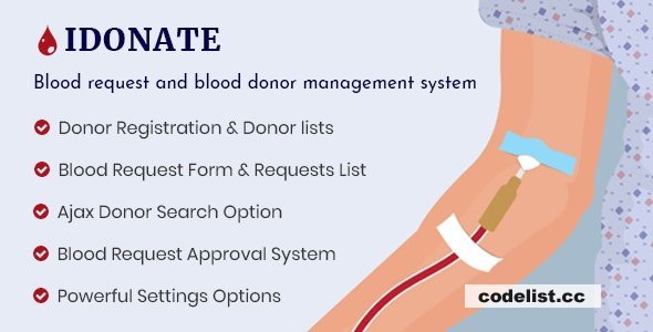 IDonatePro v3.0.2 - Blood Donation, Request And Donor Management WordPress Plugin