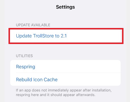 巨魔开发者更新 TrollStore 2.1 版本，新增应用注册刷新选项