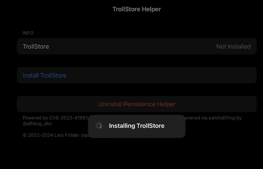 TrollStore：可永久签名安装应用且多设备系统版本支持